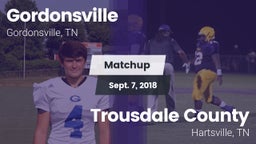 Matchup: Gordonsville High vs. Trousdale County  2018