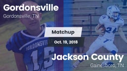 Matchup: Gordonsville High vs. Jackson County  2018
