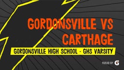 Gordonsville football highlights Gordonsville vs Carthage