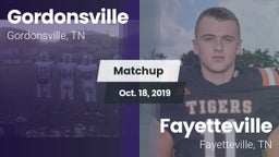 Matchup: Gordonsville High vs. Fayetteville  2019