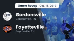 Recap: Gordonsville  vs. Fayetteville  2019