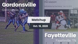 Matchup: Gordonsville High vs. Fayetteville  2020