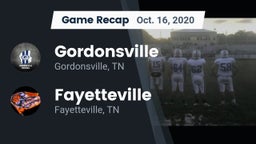 Recap: Gordonsville  vs. Fayetteville  2020