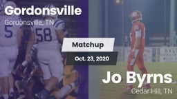 Matchup: Gordonsville High vs. Jo Byrns  2020