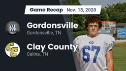 Recap: Gordonsville  vs. Clay County 2020