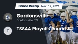 Recap: Gordonsville  vs. TSSAA Playoffs Round #2 2021