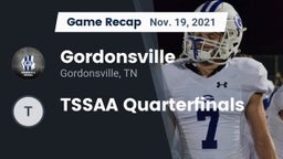 Recap: Gordonsville  vs. TSSAA Quarterfinals 2021
