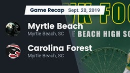 Recap: Myrtle Beach  vs. Carolina Forest  2019