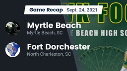 Recap: Myrtle Beach  vs. Fort Dorchester  2021