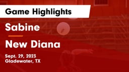 Sabine  vs New Diana  Game Highlights - Sept. 29, 2023