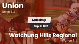 Matchup: Union  vs. Watchung Hills Regional  2017