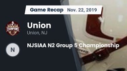 Recap: Union  vs. NJSIAA N2 Group 5 Championship 2019