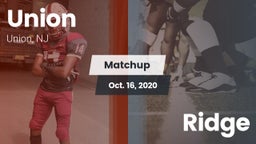 Matchup: Union  vs. Ridge 2020