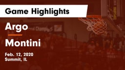 Argo  vs Montini  Game Highlights - Feb. 12, 2020