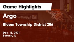 Argo  vs Bloom Township  District 206 Game Highlights - Dec. 15, 2021