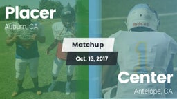 Matchup: Placer   vs. Center  2017