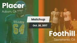 Matchup: Placer   vs. Foothill  2017