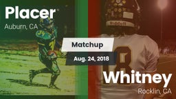 Matchup: Placer   vs. Whitney  2018