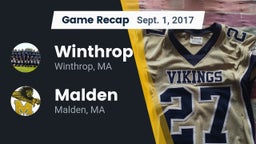 Recap: Winthrop   vs. Malden  2017