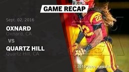 Recap: Oxnard  vs. Quartz Hill  2016