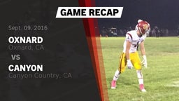 Recap: Oxnard  vs. Canyon  2016