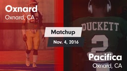 Matchup: Oxnard  vs. Pacifica  2016