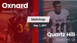 Matchup: Oxnard  vs. Quartz Hill  2017