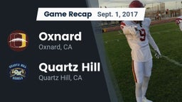 Recap: Oxnard  vs. Quartz Hill  2017