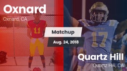 Matchup: Oxnard  vs. Quartz Hill  2018