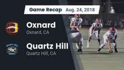 Recap: Oxnard  vs. Quartz Hill  2018