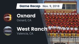 Recap: Oxnard  vs. West Ranch  2018