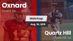 Matchup: Oxnard  vs. Quartz Hill  2019