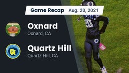 Recap: Oxnard  vs. Quartz Hill  2021