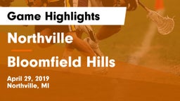 Northville  vs Bloomfield Hills  Game Highlights - April 29, 2019