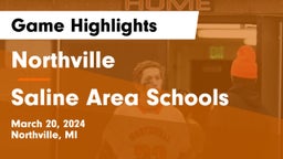 Northville  vs Saline Area Schools Game Highlights - March 20, 2024