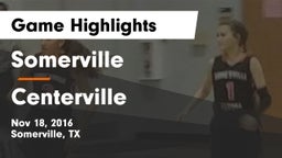 Somerville  vs Centerville  Game Highlights - Nov 18, 2016