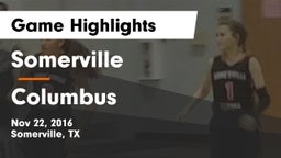 Somerville  vs Columbus  Game Highlights - Nov 22, 2016