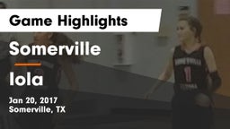 Somerville  vs Iola  Game Highlights - Jan 20, 2017