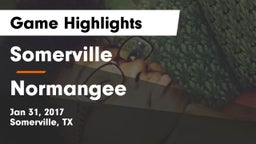Somerville  vs Normangee  Game Highlights - Jan 31, 2017