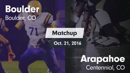 Matchup: Boulder  vs. Arapahoe  2016