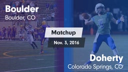 Matchup: Boulder  vs. Doherty  2016
