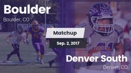 Matchup: Boulder  vs. Denver South  2017