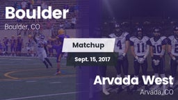 Matchup: Boulder  vs. Arvada West  2017
