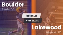 Matchup: Boulder  vs. Lakewood  2017