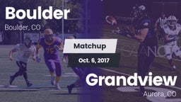 Matchup: Boulder  vs. Grandview  2017
