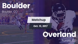 Matchup: Boulder  vs. Overland  2017