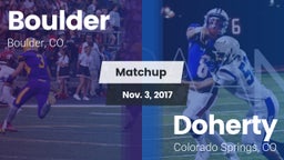 Matchup: Boulder  vs. Doherty  2017