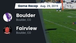 Recap: Boulder  vs. Fairview  2019