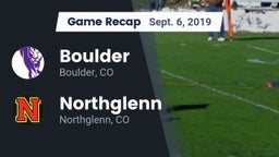 Recap: Boulder  vs. Northglenn  2019