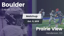 Matchup: Boulder  vs. Prairie View  2019